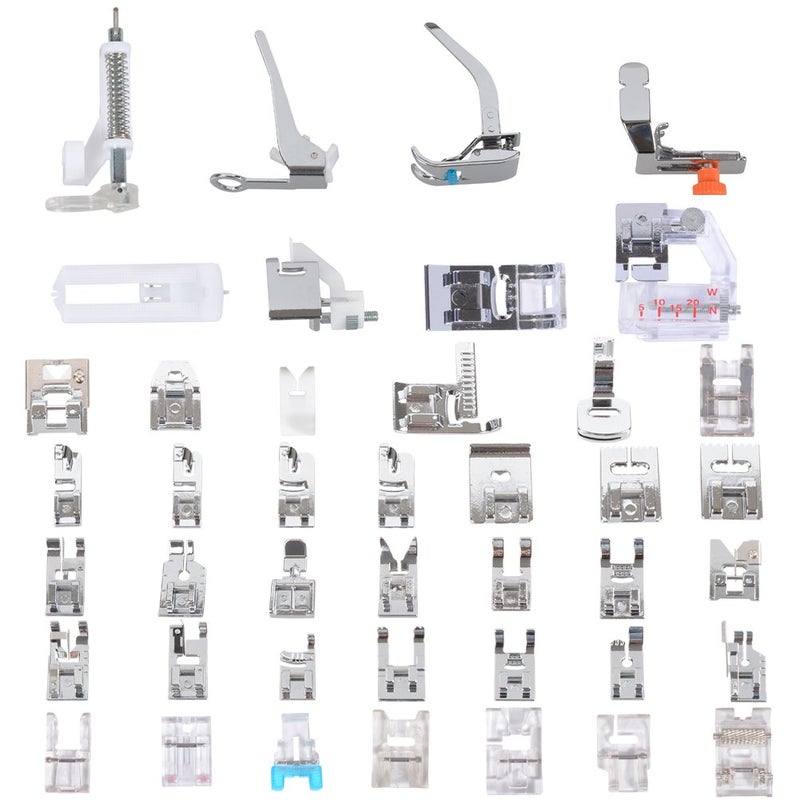 Kungfuking Sewing Machine Presser Feet Set 42 Pcs for Brother, Babylock, Singer, Janome, Elna, Toyota, New Home, Simplicity, Necchi, Kenmore, and Most of Low Shank Sewing Machines - Image 1